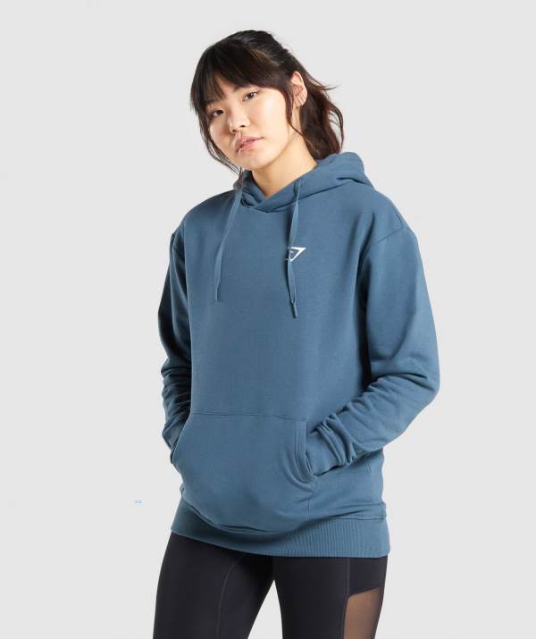 Damske Mikiny S Kapucňou Gymshark Training Oversized Tyrkysové | NV8714965